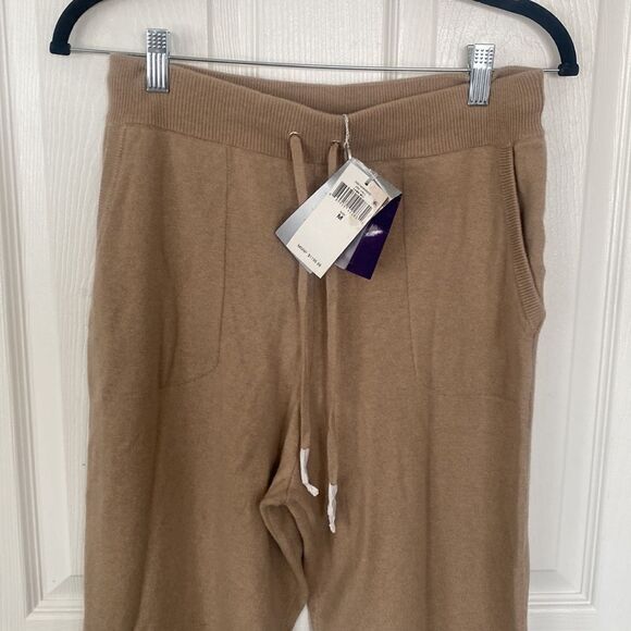 Ralph Lauren Purple Label Tan Cashmere Knit Jogger Pants Size Medium NWT - Picture 4 of 7